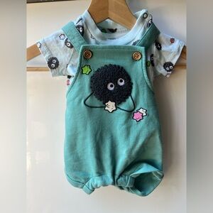 spirited away 3m sprite soot overalls set